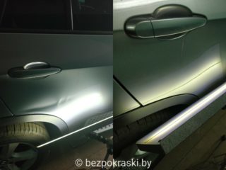 🚘Bmw X5(e70) 🚘 Протянутая вмятина убрана без покраски.