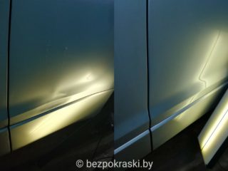 🚘Suzuki Grand Vitara🚘  Довольно неудобная для работы вмятина. Сделано! 👍Удаление вмятин без покраски👍